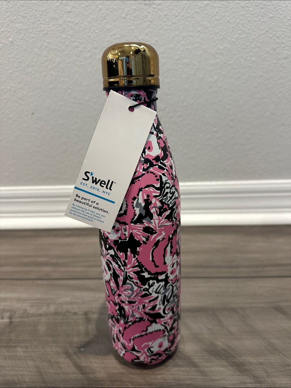 Swell Lilly Pulitzer Panda Print Stainless Steel Water Bottle 25 OZ - NWT